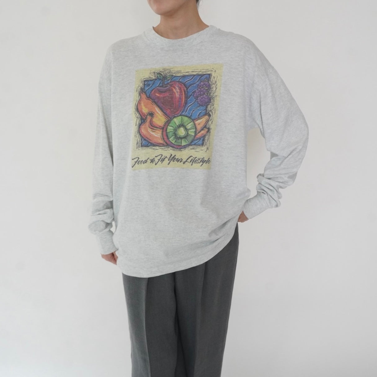 90s Printed Long Sleeves T-shirt Made in USA