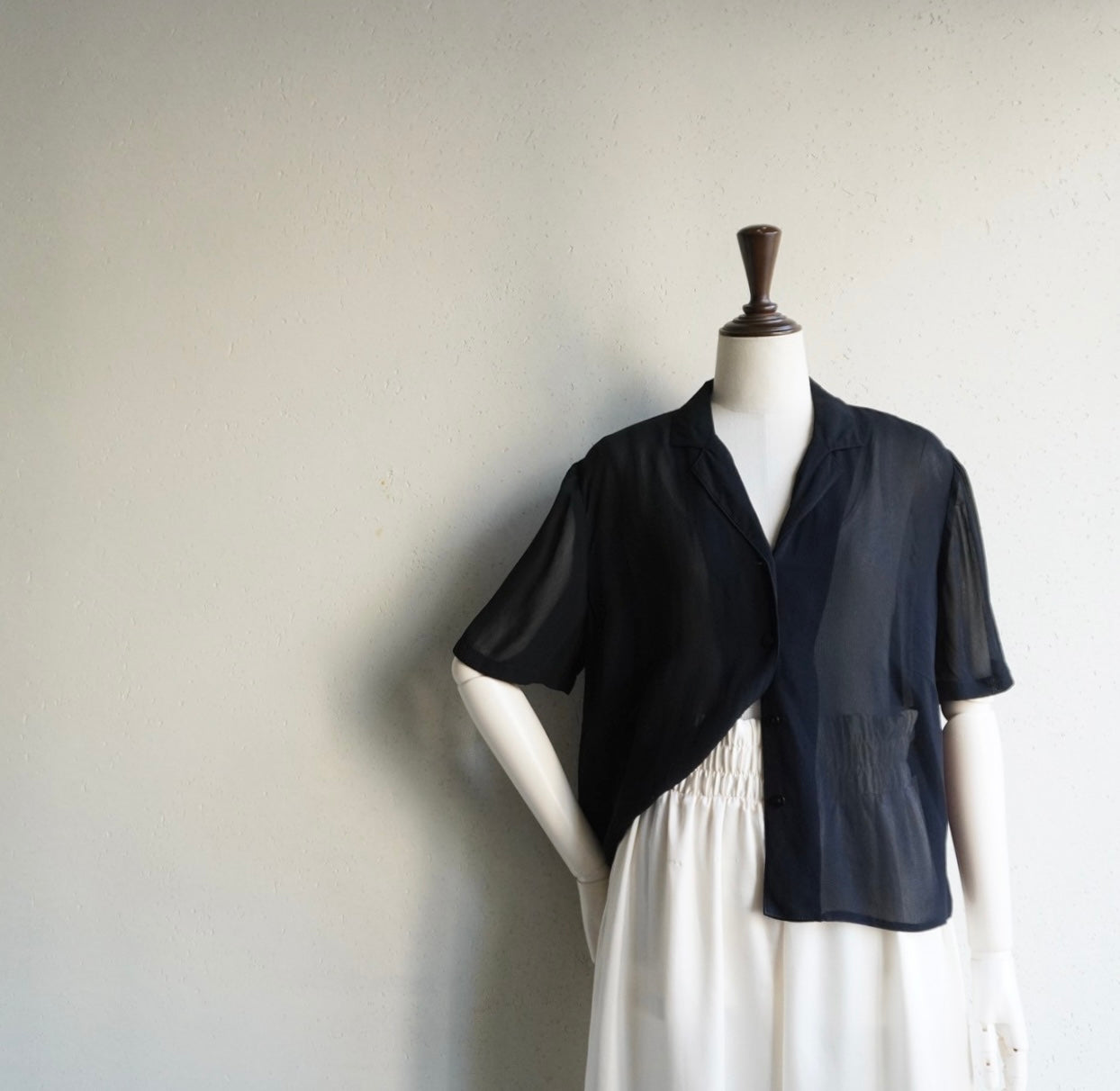 90s EURO Black Sheer Shirt