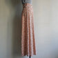 80s Floral Print Maxi Skirt Made in USA