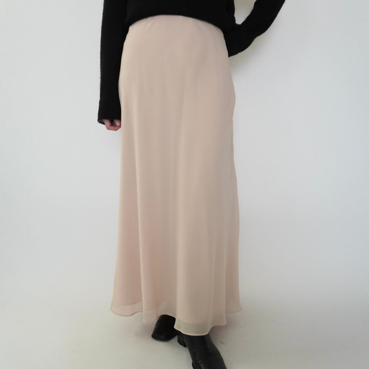 90s Sheer Maxi Skirt Made in USA