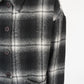 90s Shadow Plaid Fringe Shirt,Jacket Made in USA