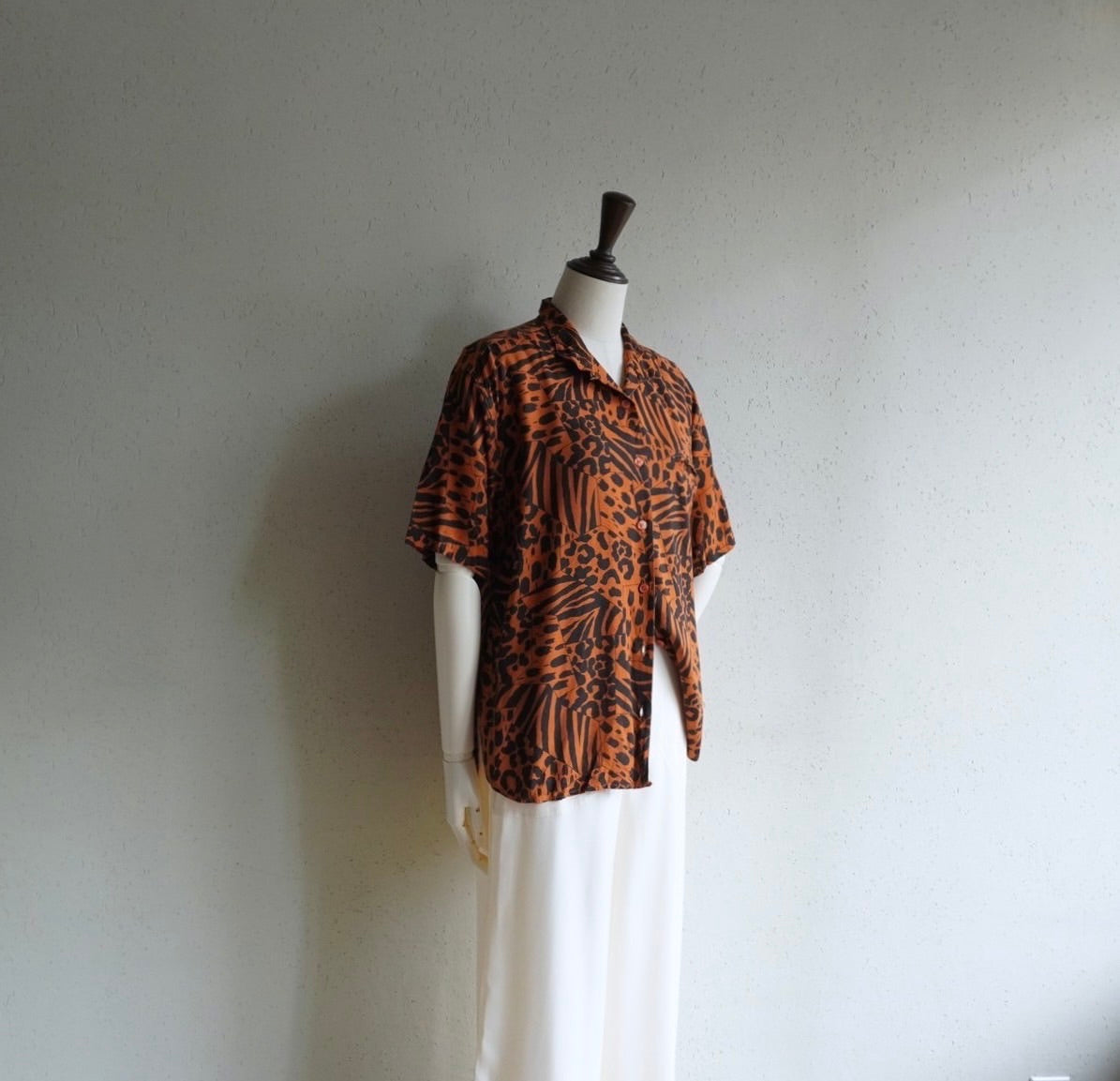 90s Printed Rayon Shirt