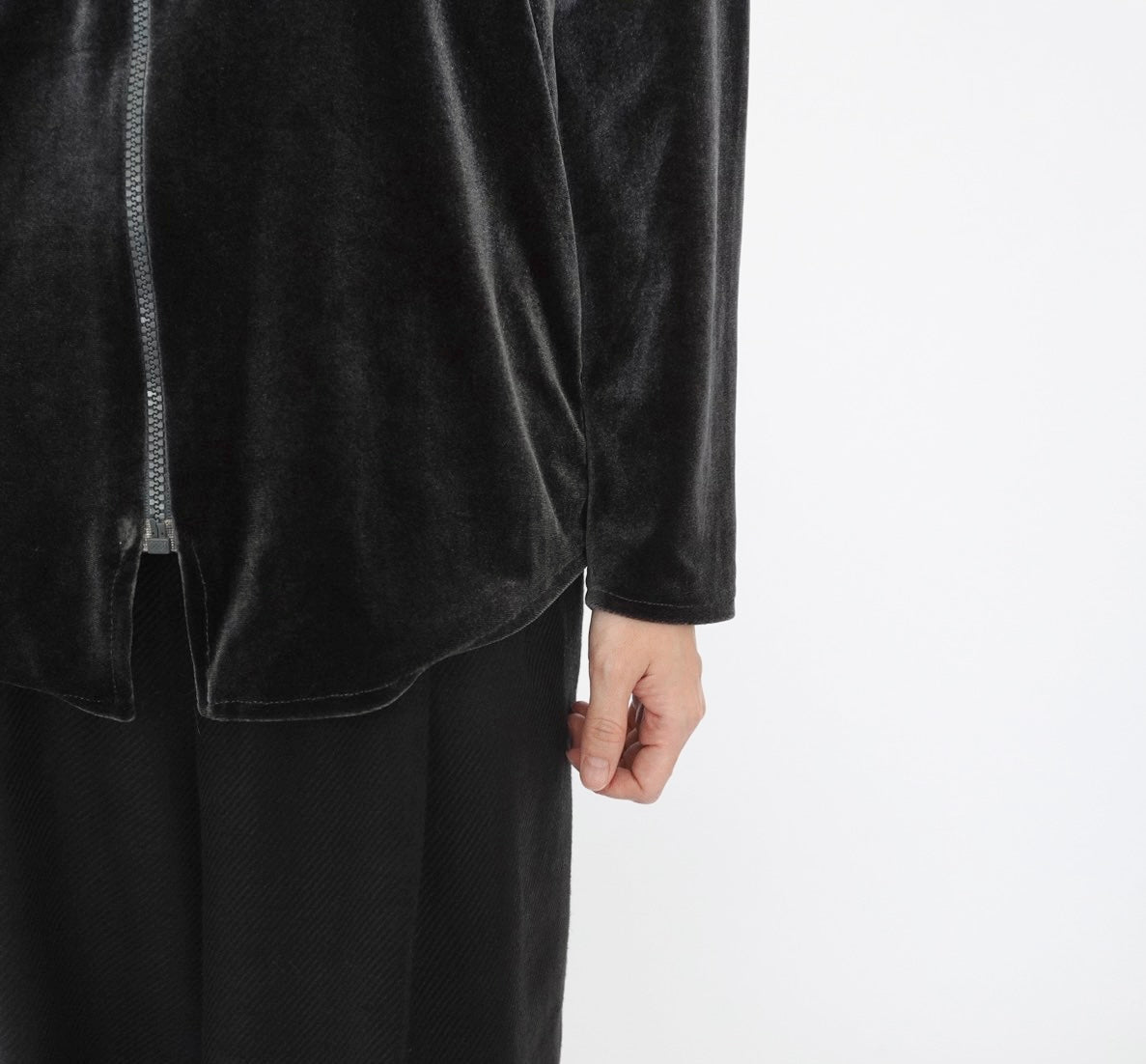 70s Zipped Velour Top