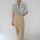 70s Pattern Zip Top
