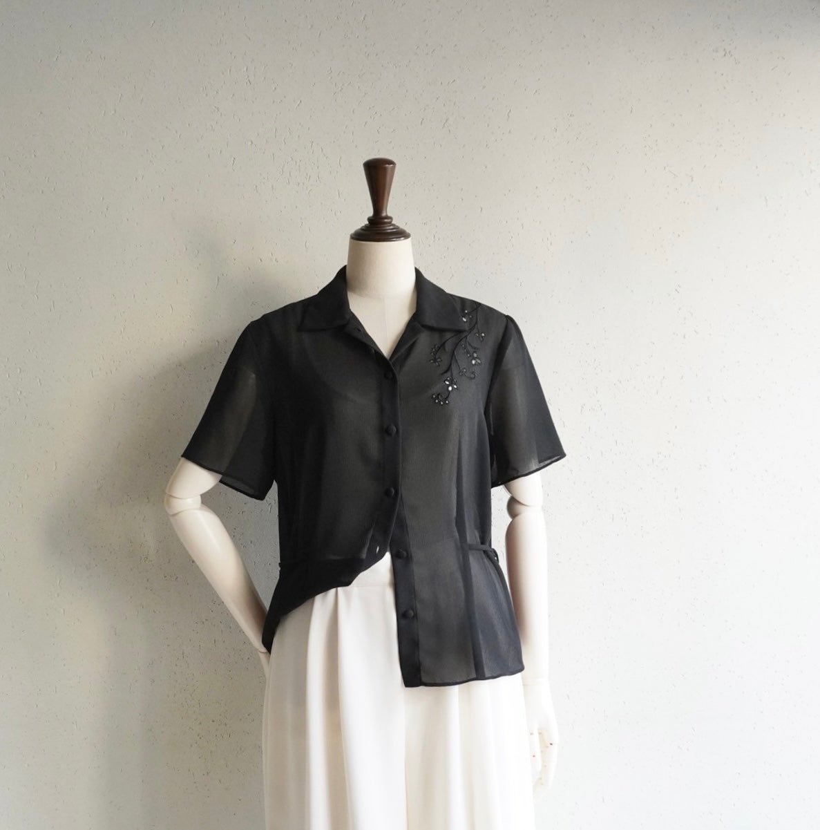 90s Design Sheer Shirt
