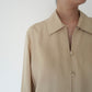 90s Beige Silk Shirt
