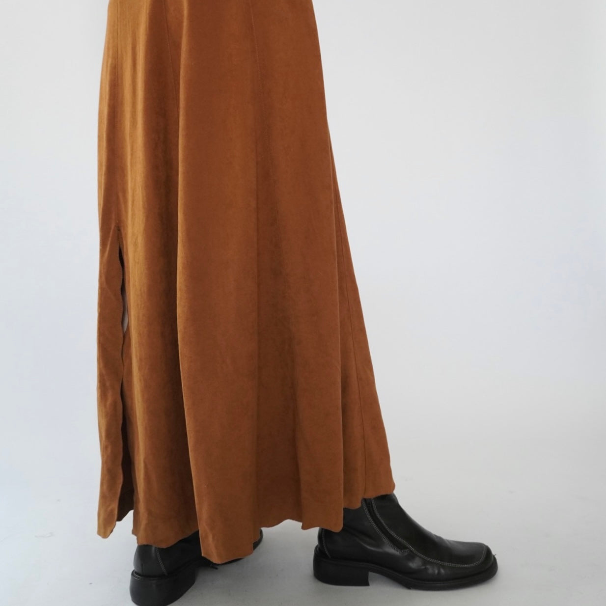 90s "FENDI" Faux Suede Dress Made in Italy