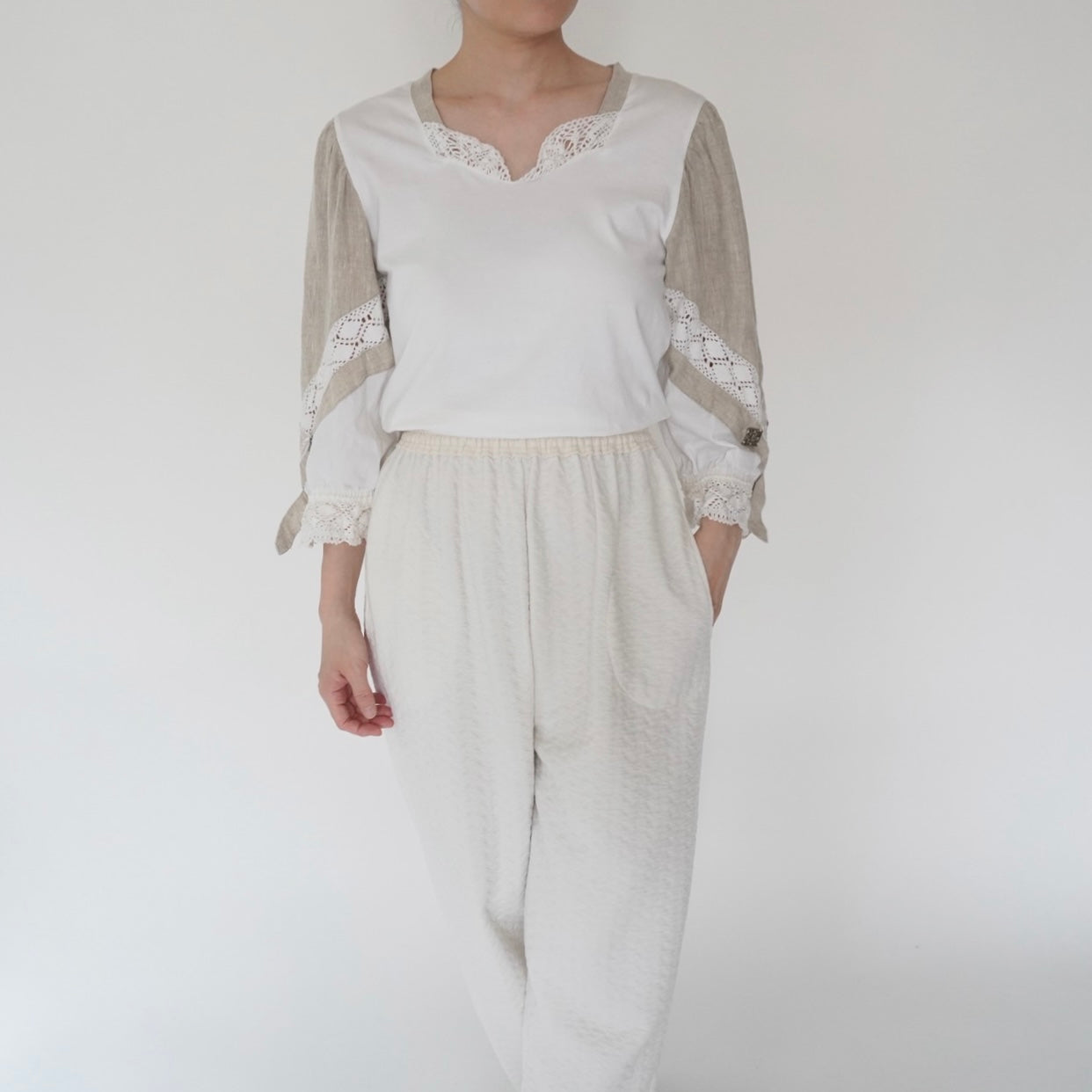90s EURO Lace Design Top