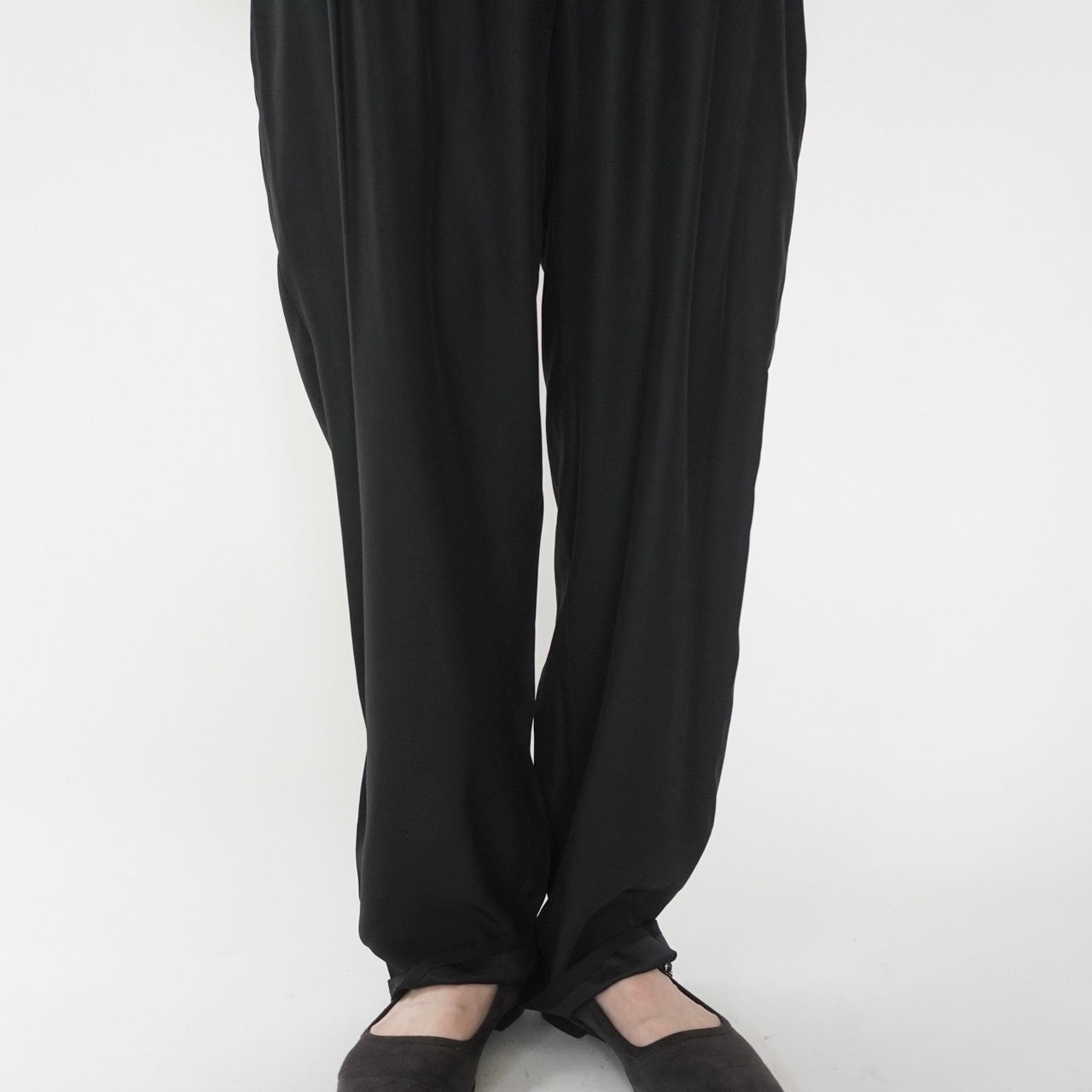 80s Silk High Waist Pants