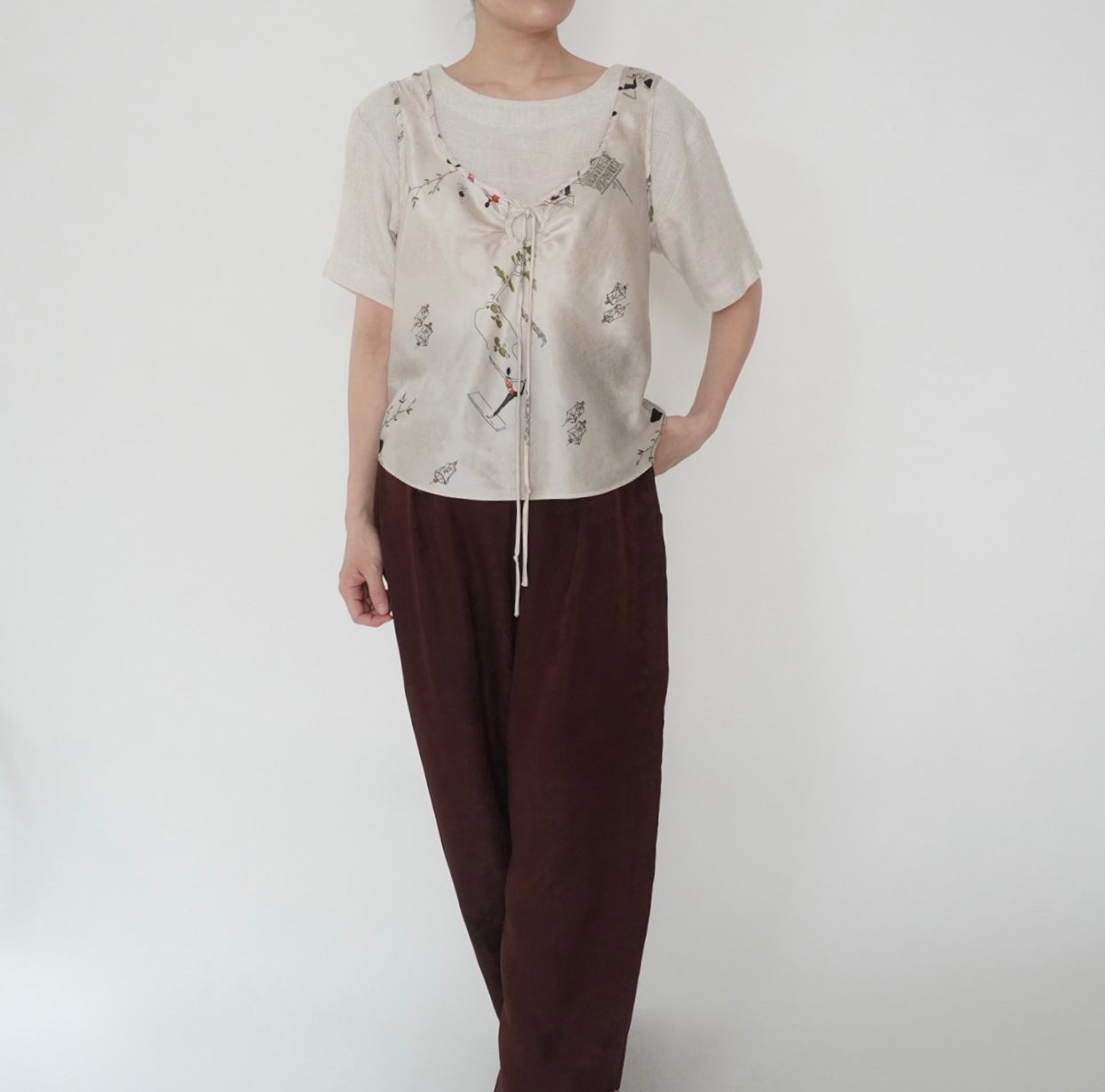 80s Printed Camisole Top
