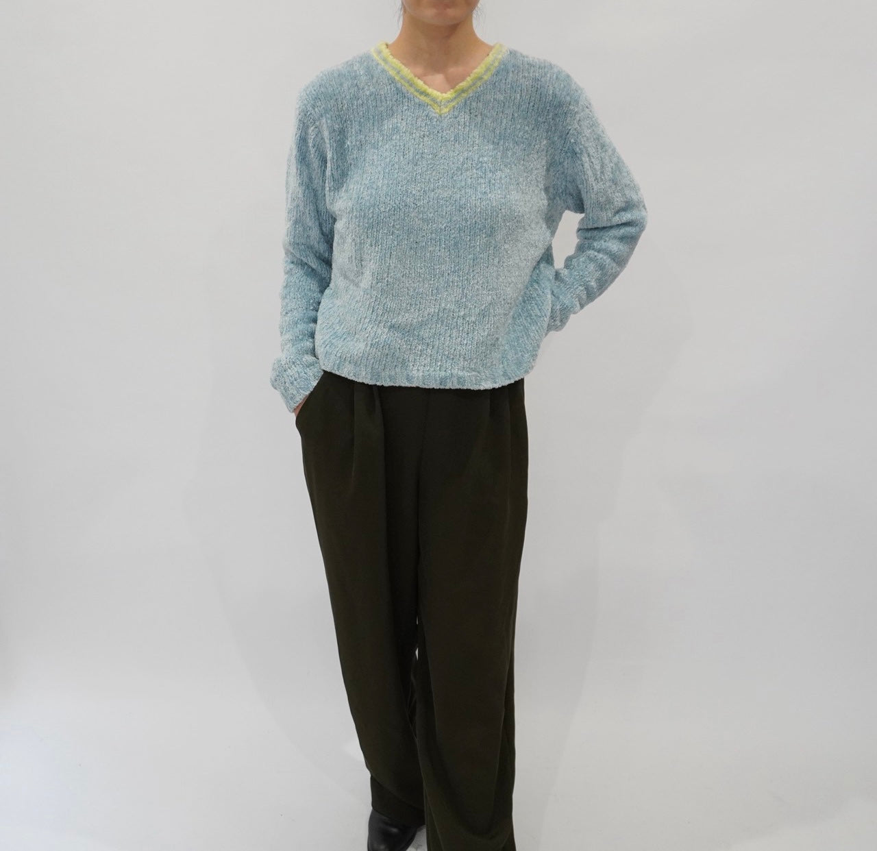 90s Light Blue Top