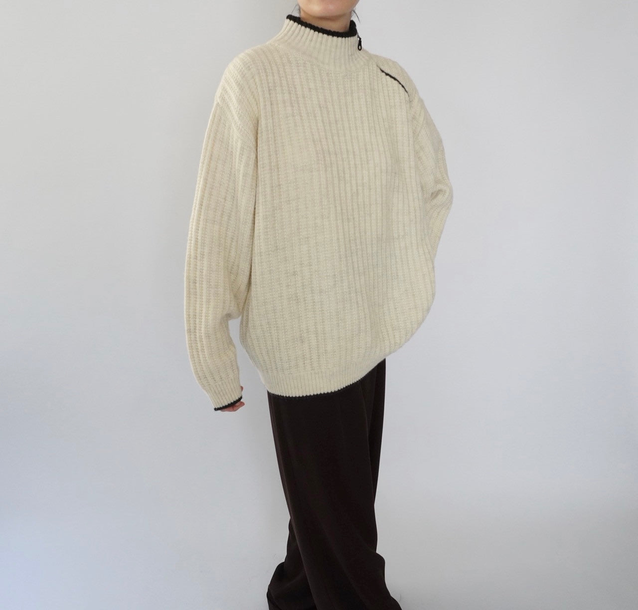 90s Zip Design Knit Made in Italy