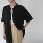 90s Black Long Blouse