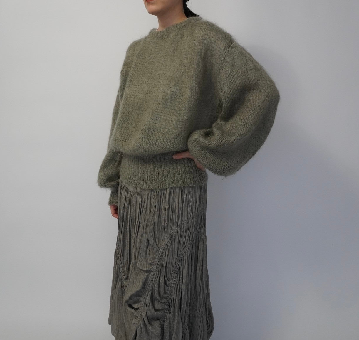 80s Sage Gray Knit