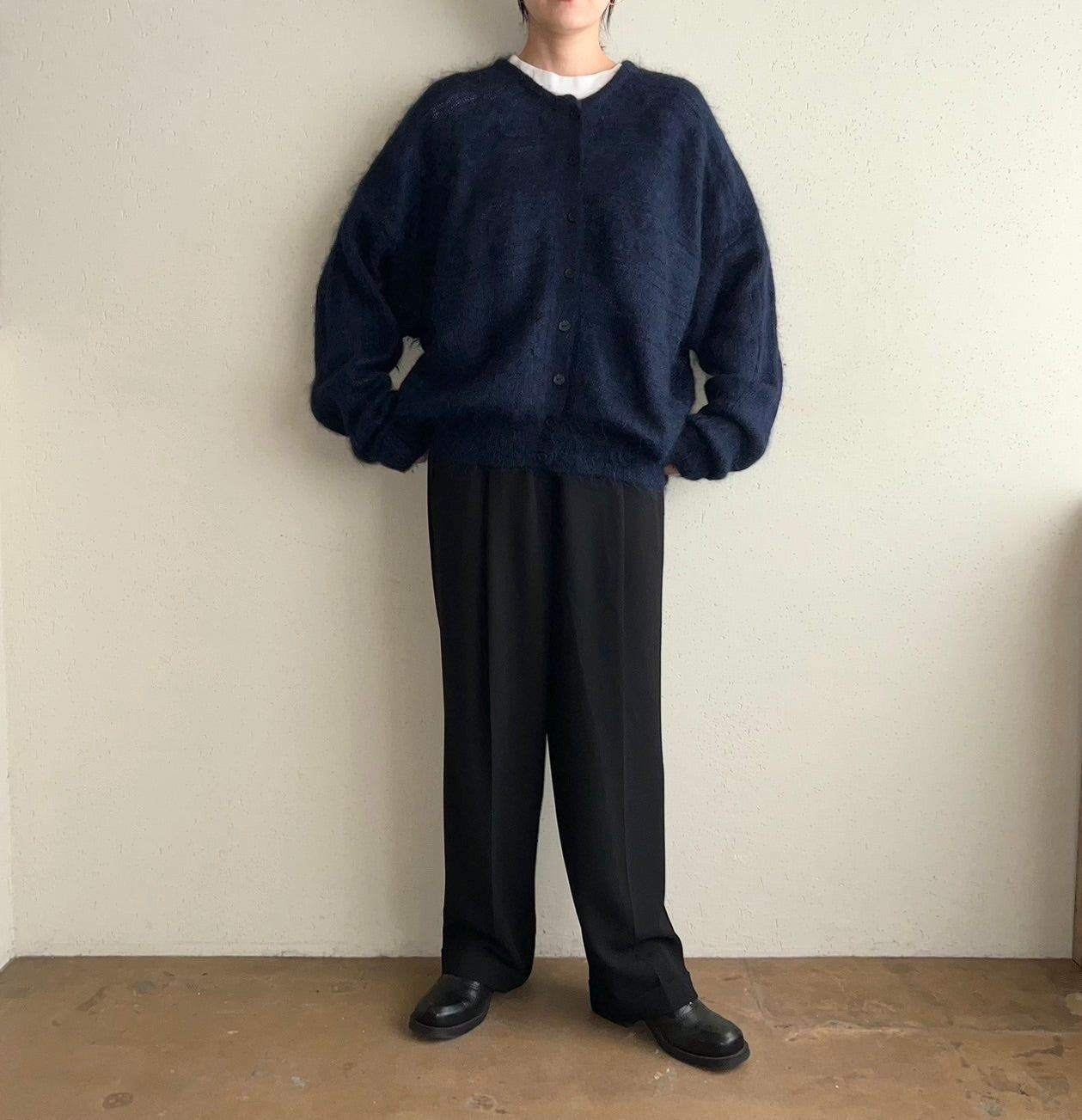 90s Navy Knit Cardigan