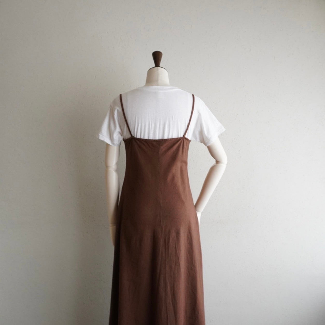 90s Brown Linen Dress Made in Italy