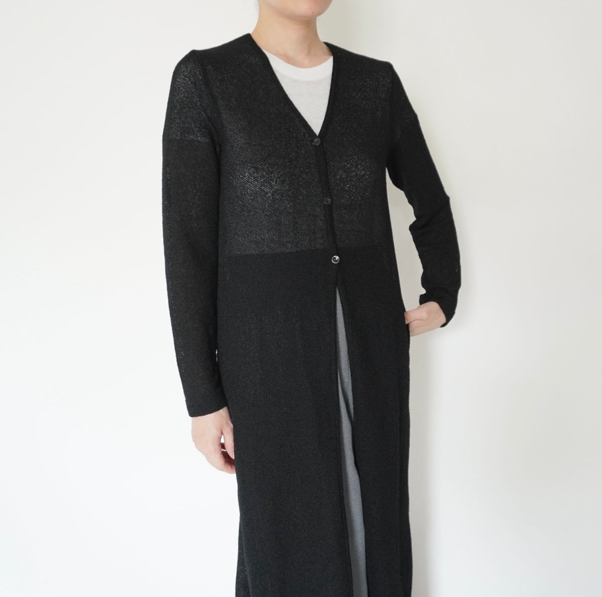 90s EURO Black Long Cardigan