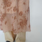90s Printed Sheer  Maxi Dress