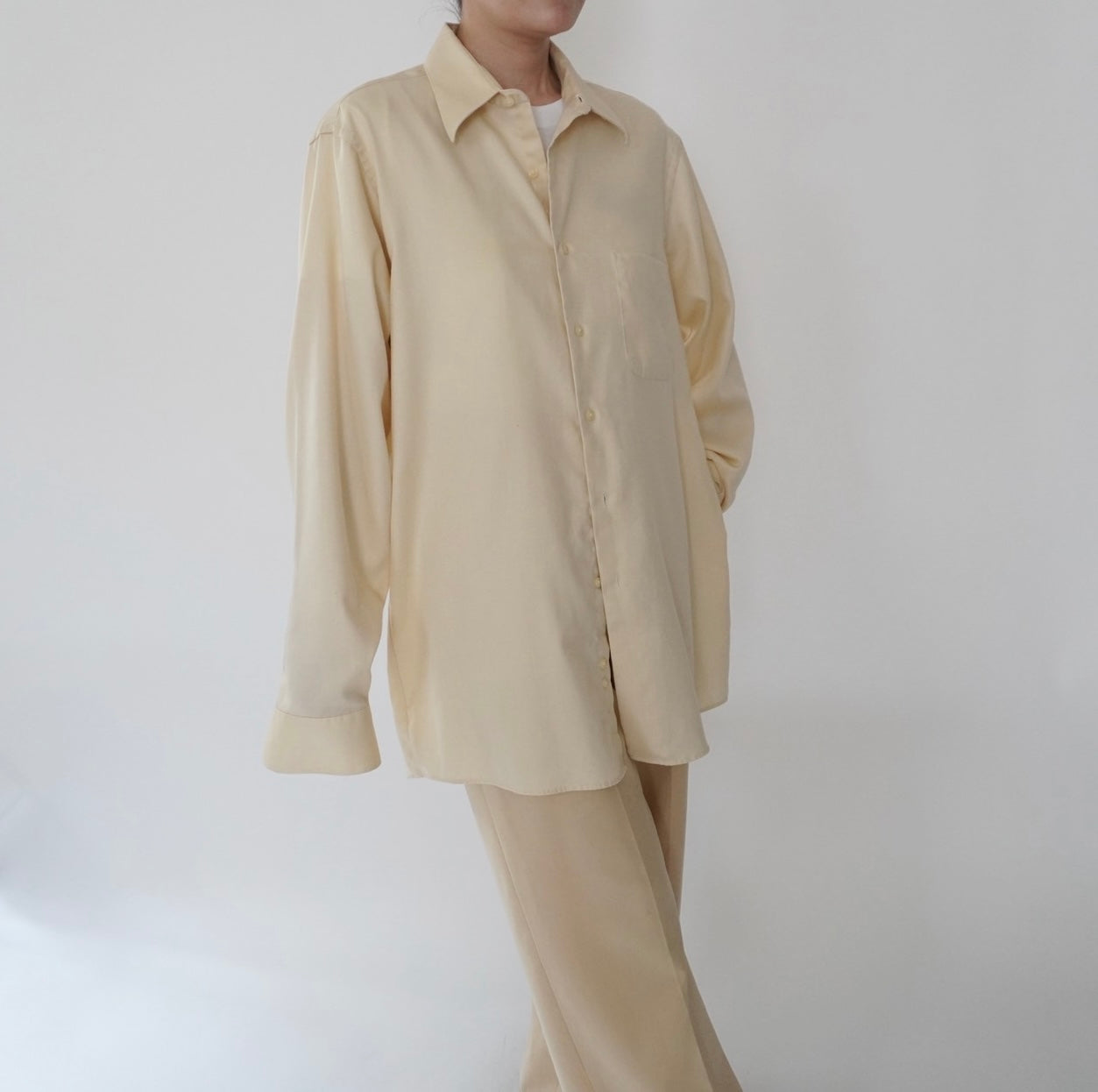 "Geoffrey Beene" Cream Shirt