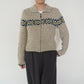 90s Pattern Zip Knit Made in USA