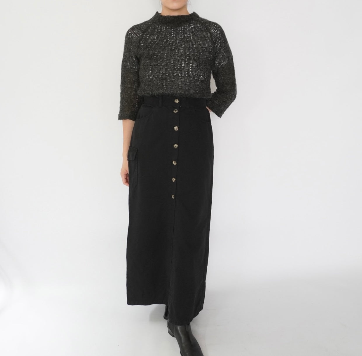 90s EURO Black Skirt