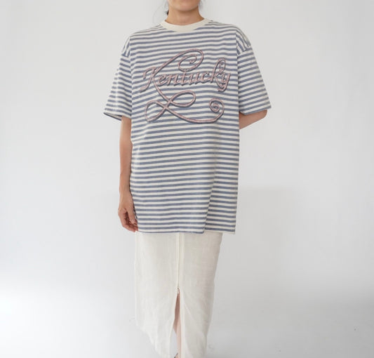 90s Striped Print T-shirt
