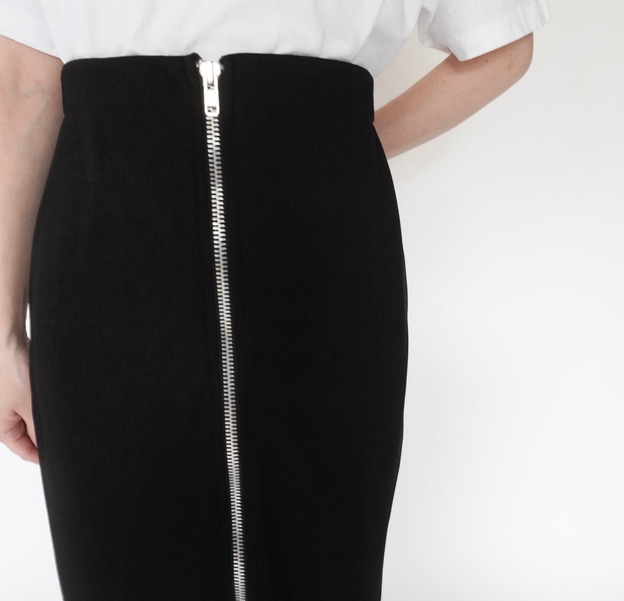 90s ZIP Design Skirt Made in USA