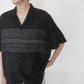 80s Striped Design Shirt Made in USA