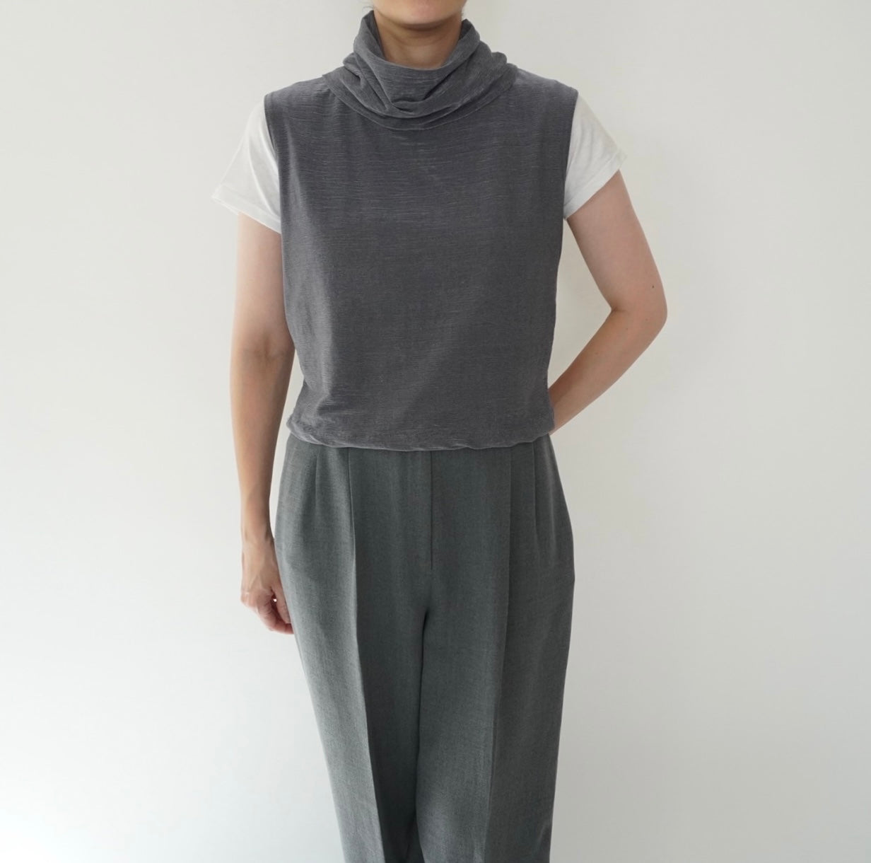 90s Hi Neck Design Top Made in USA