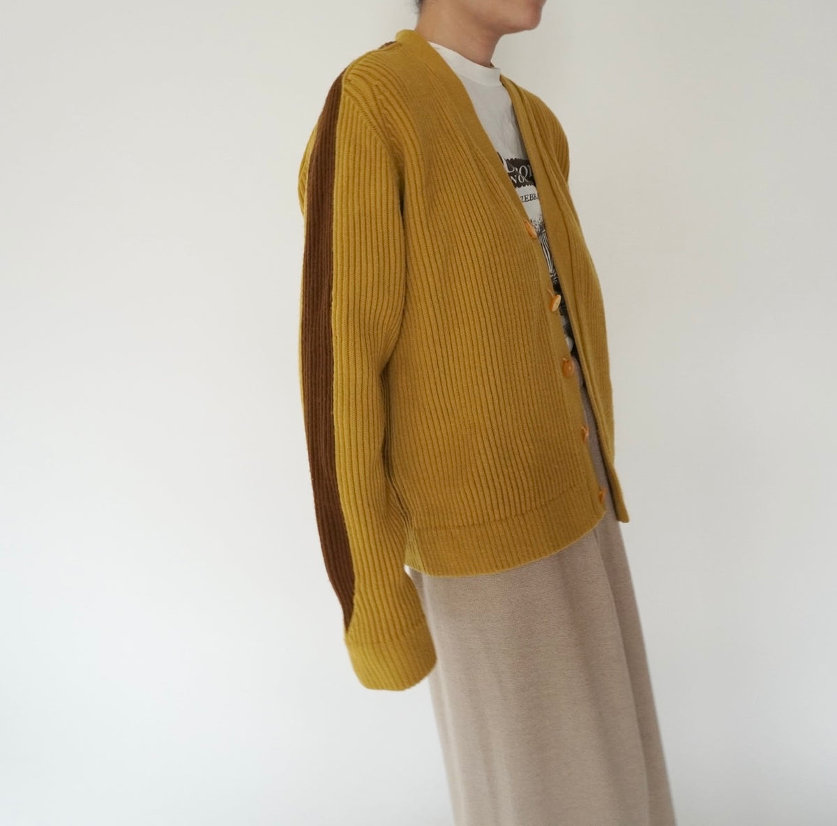 70s Line Design Knit Cardigan