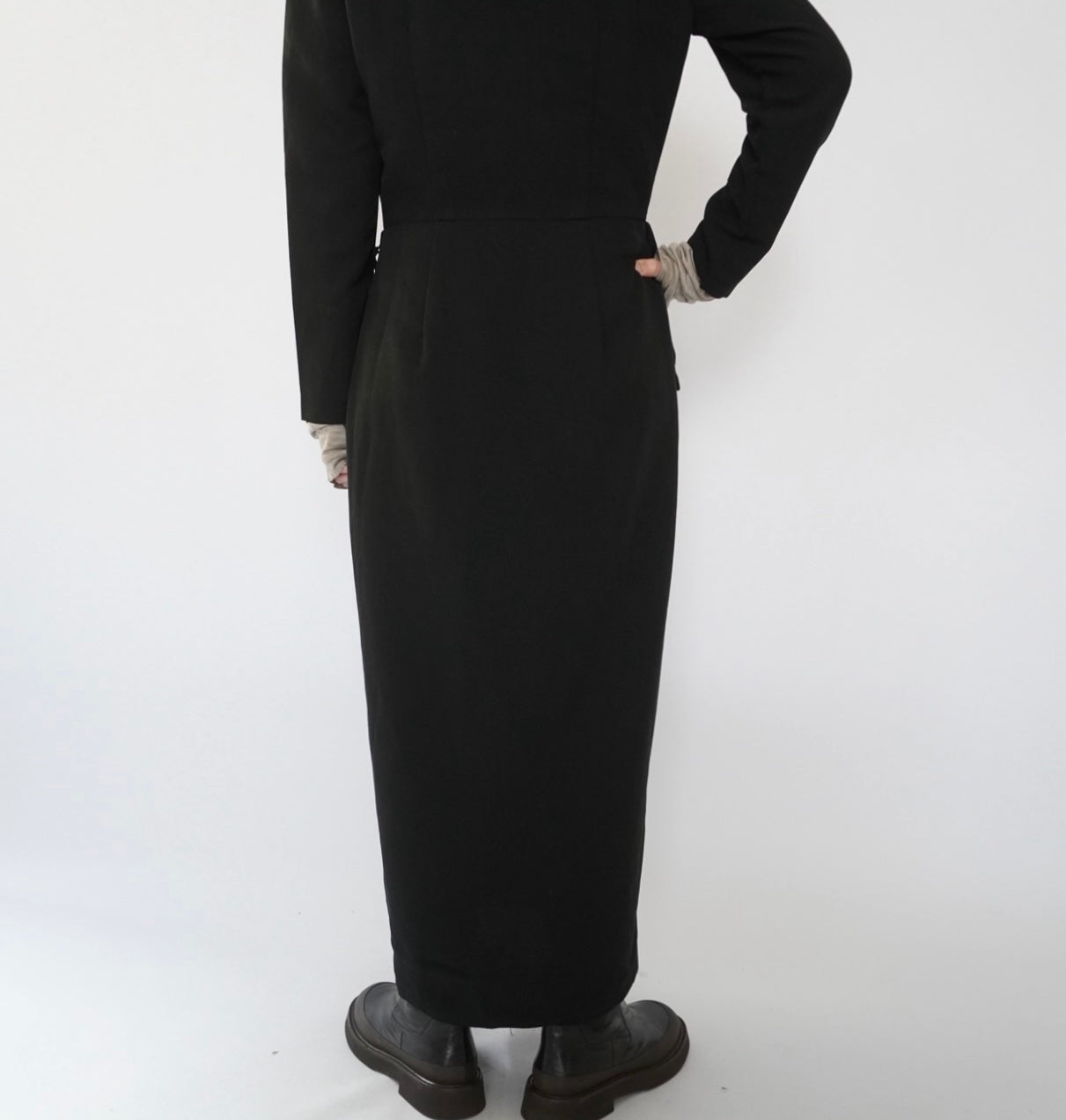 90s Black Design Dress