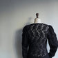 80s Black Design Knit