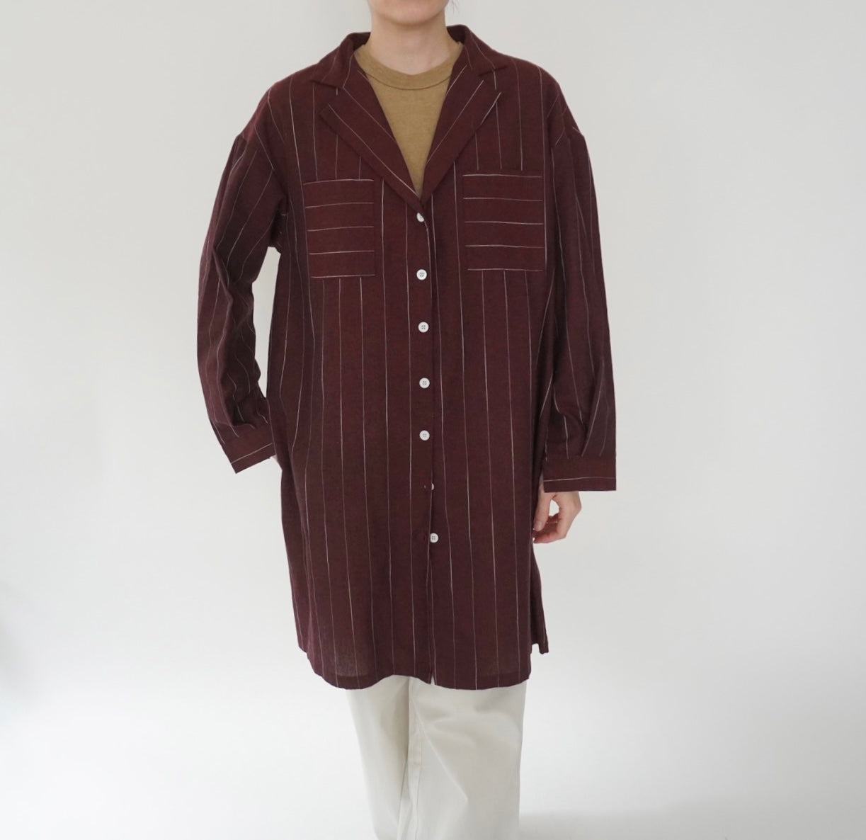 90s Striped Long shirt