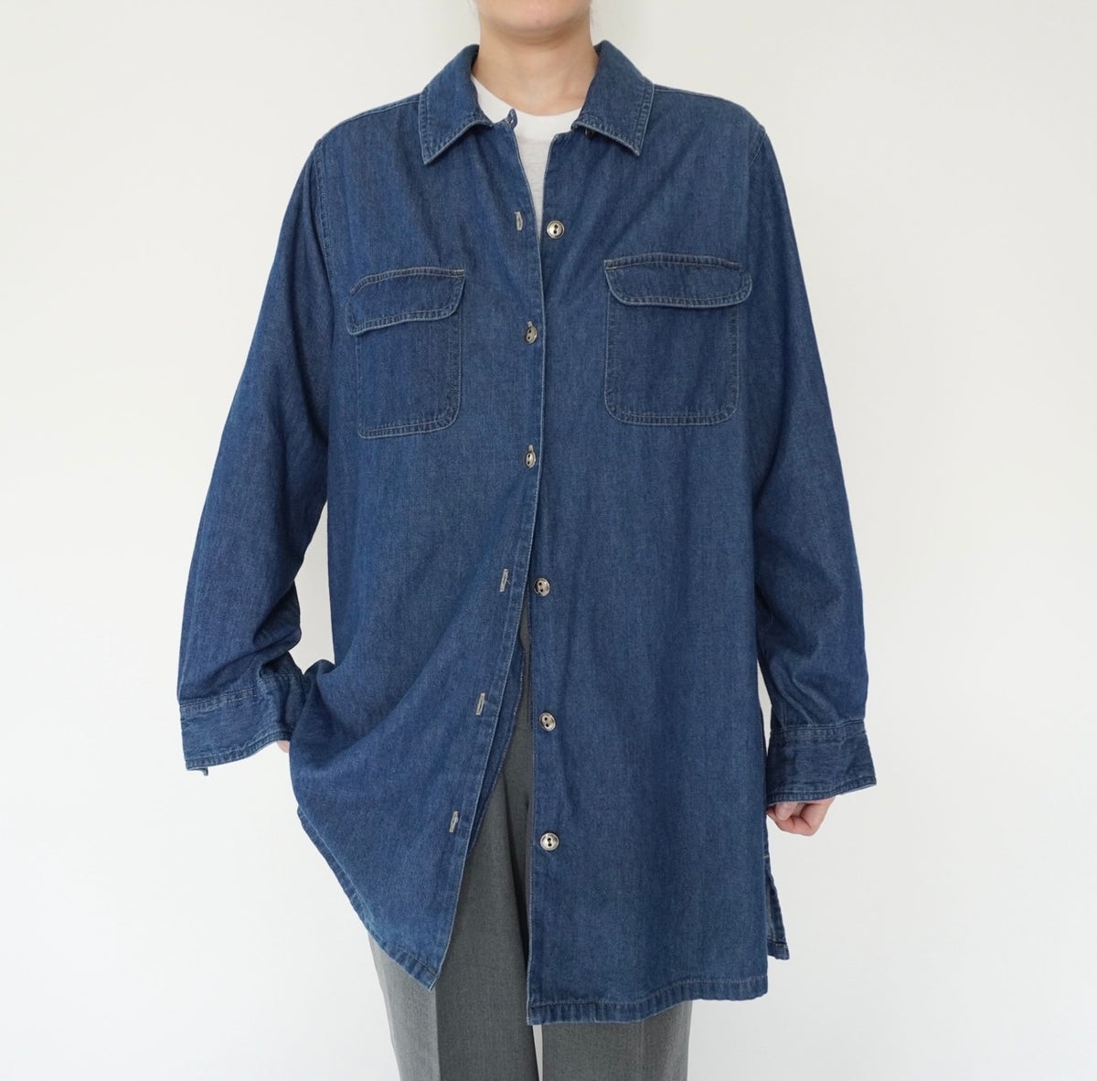 90s Denim Long Shirt