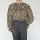 90s Flower Ruffle Blouse Made in USA