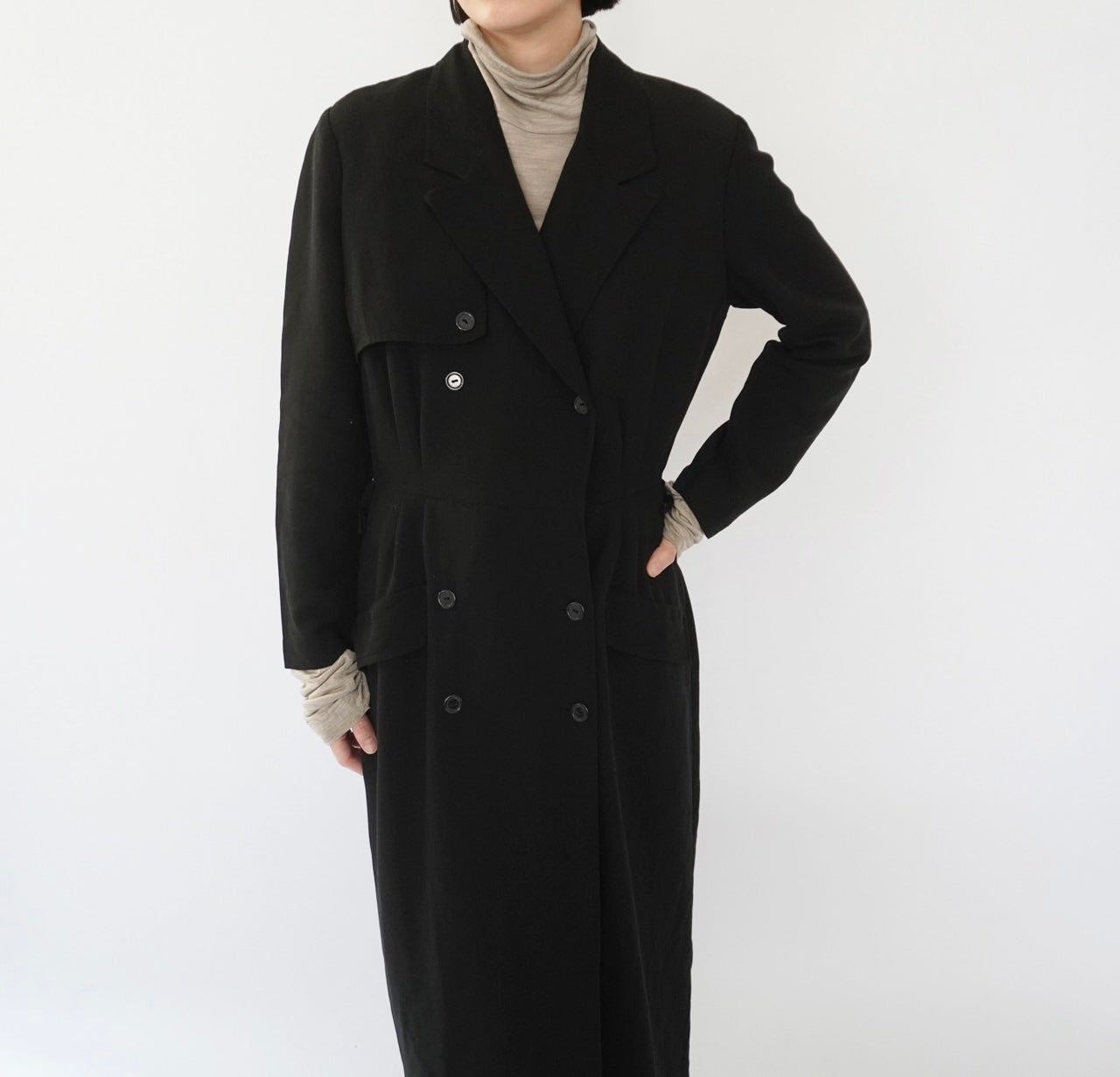 90s Black Design Dress