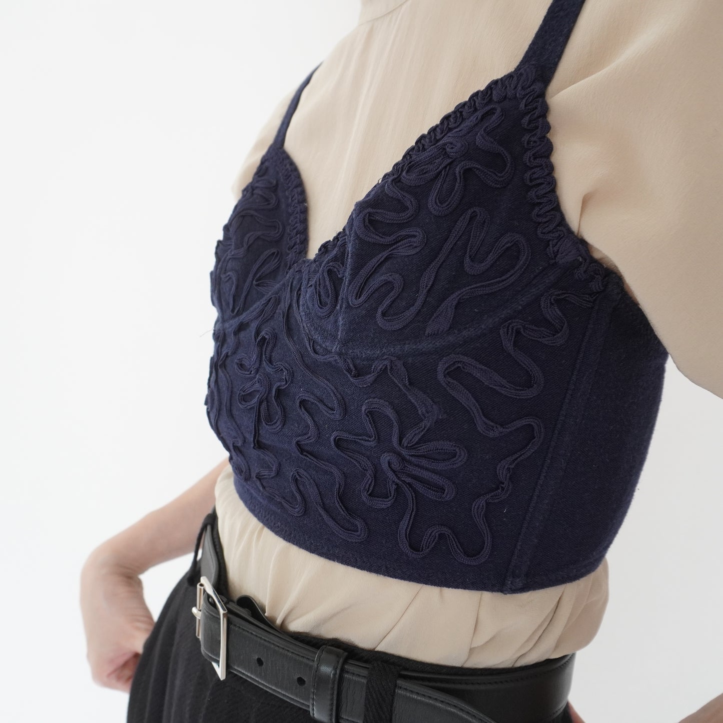 90s Embroidery Top Made in Italy