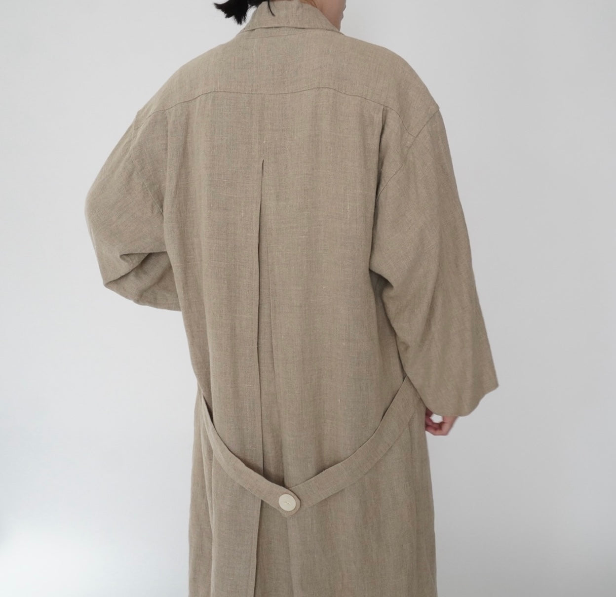 80s Linen Design Coat Made in USA