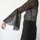 90s Black Sheer Design Top