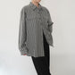 90s Gray Striped Shirt