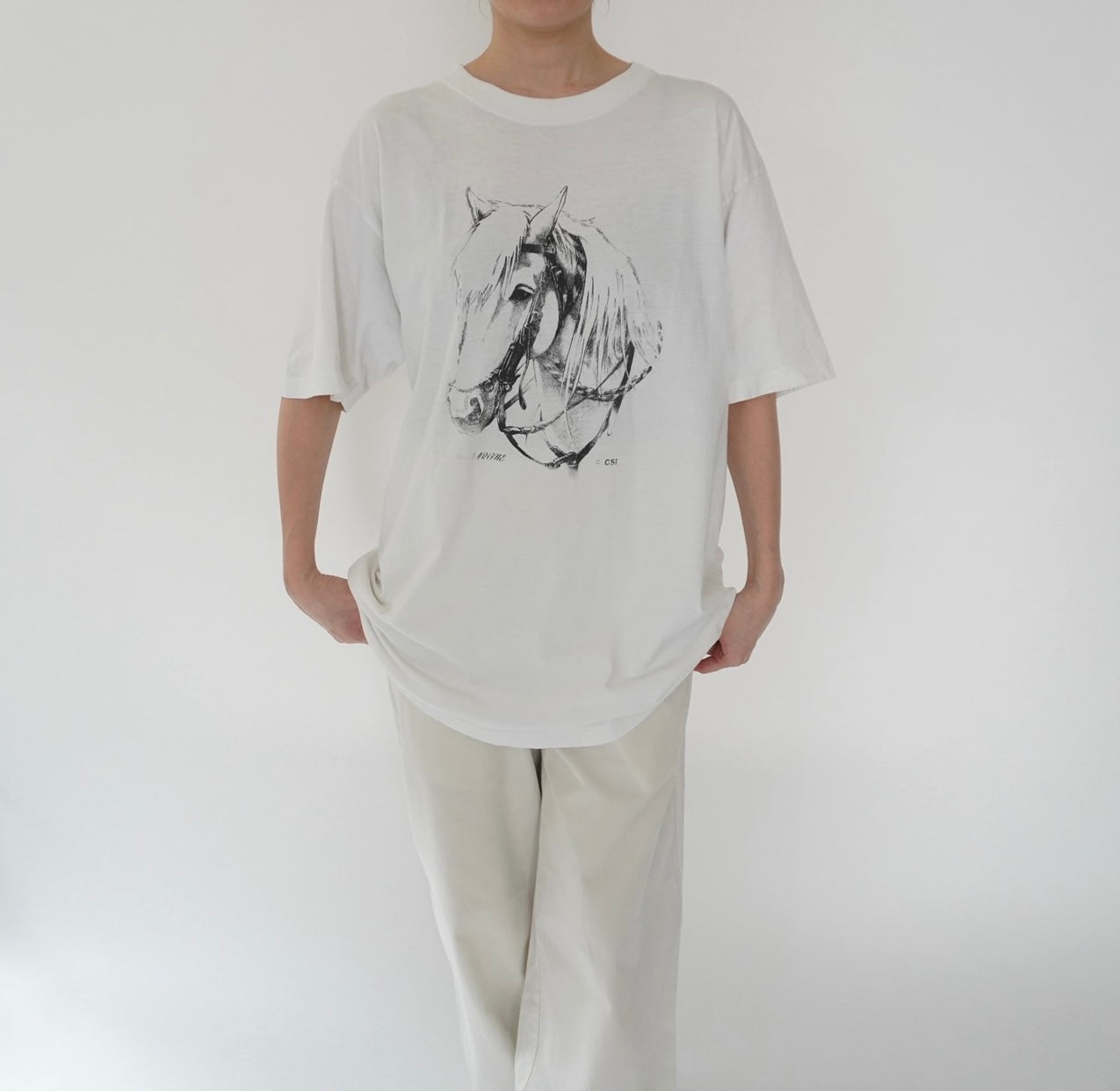 90s EURO Horse Printed T-shirt