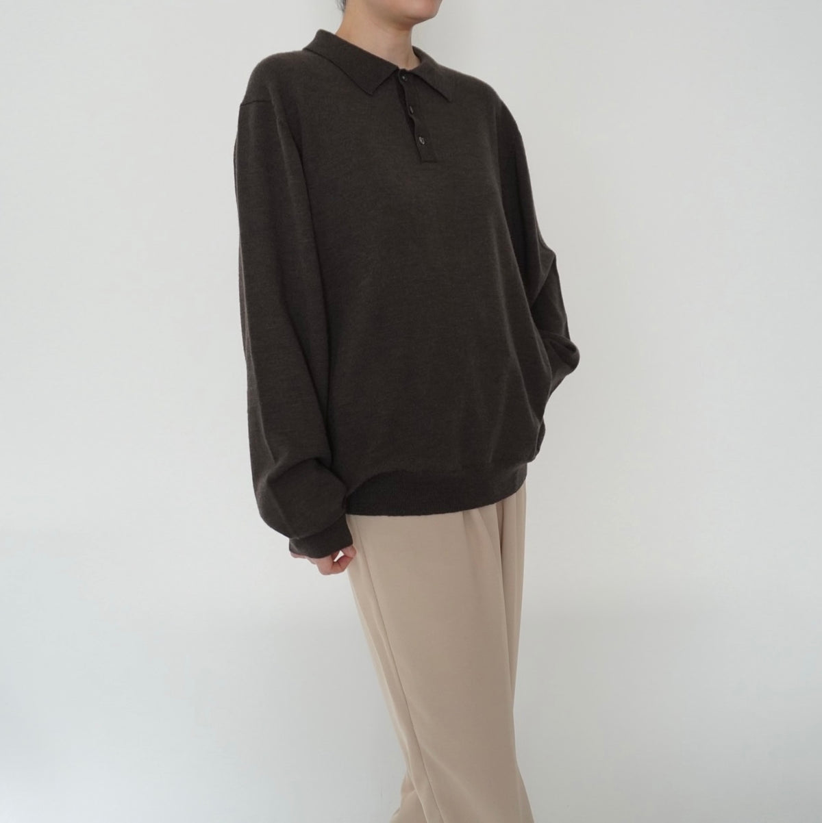 Brown Knit Top