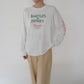 80s Printed Long Sleeves T-shirt Made in USA
