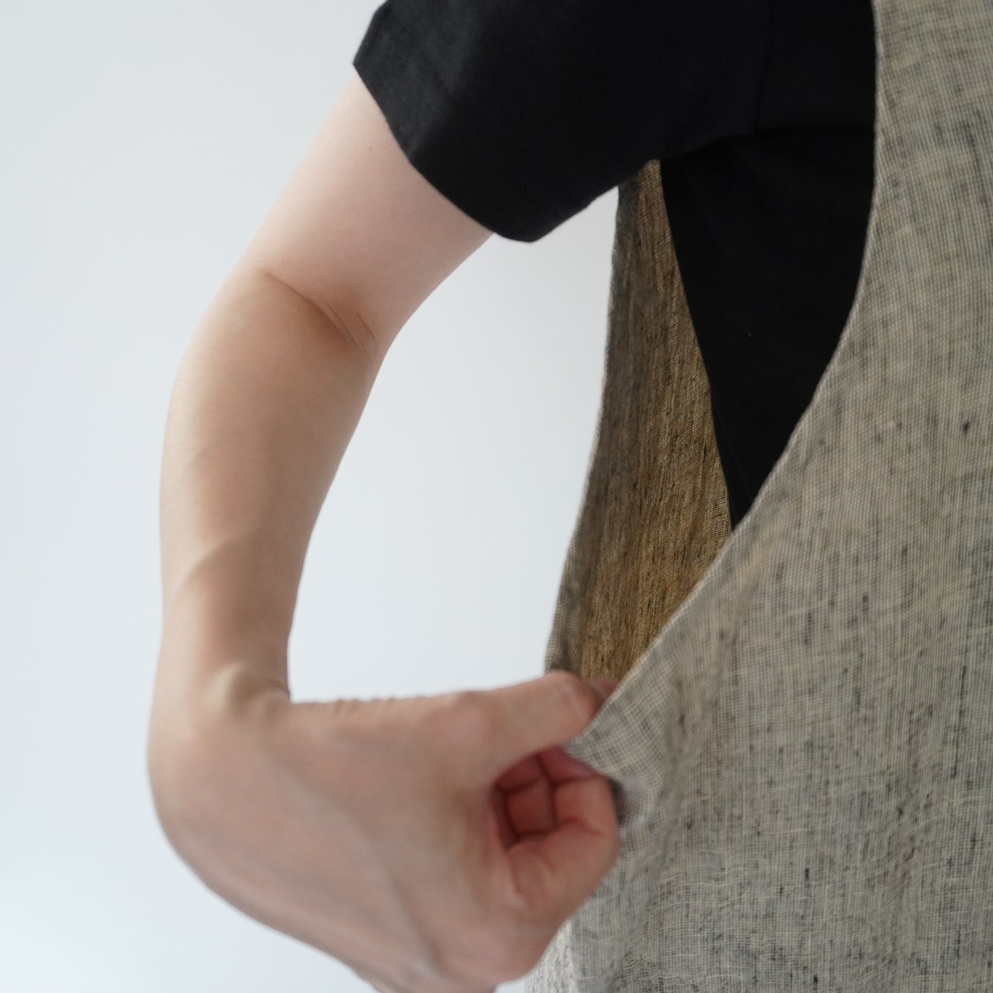 90s FLAX by jeanne engelhart Linen Dress