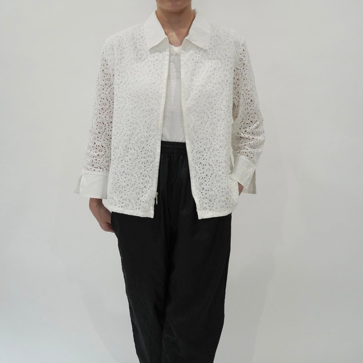 90s Cut Lace Shirt,Jacket Made in USA