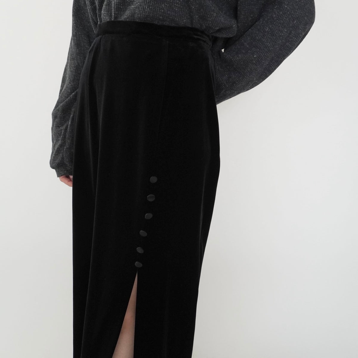 90s Design Velour Skirt