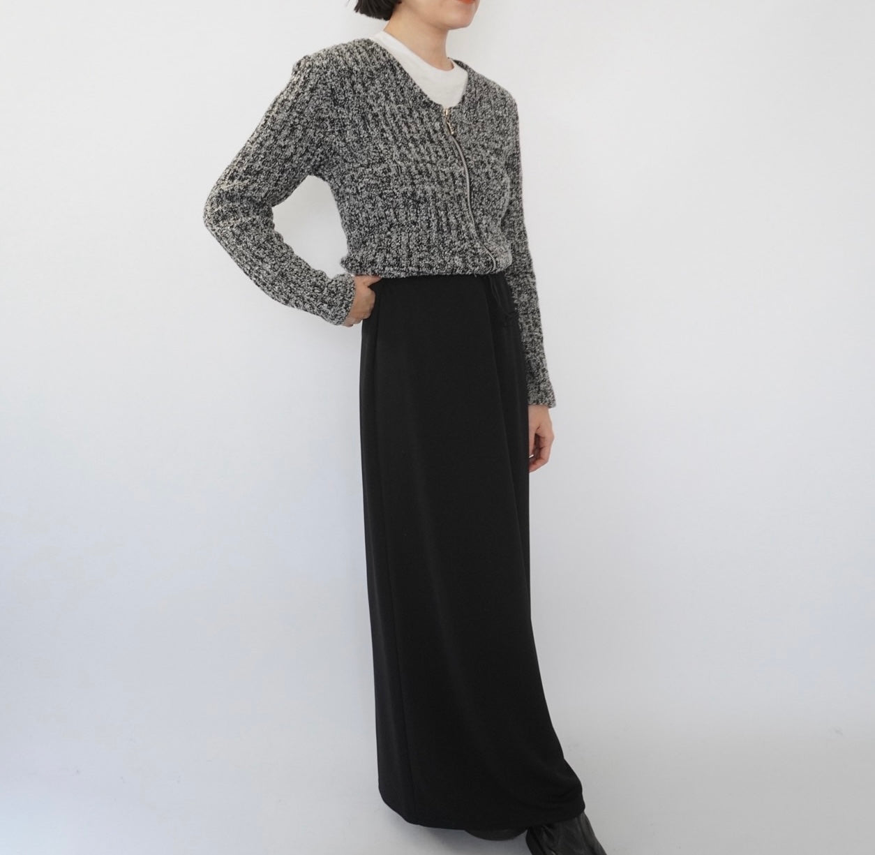 90s Black Maxi Skirt Made in USA
