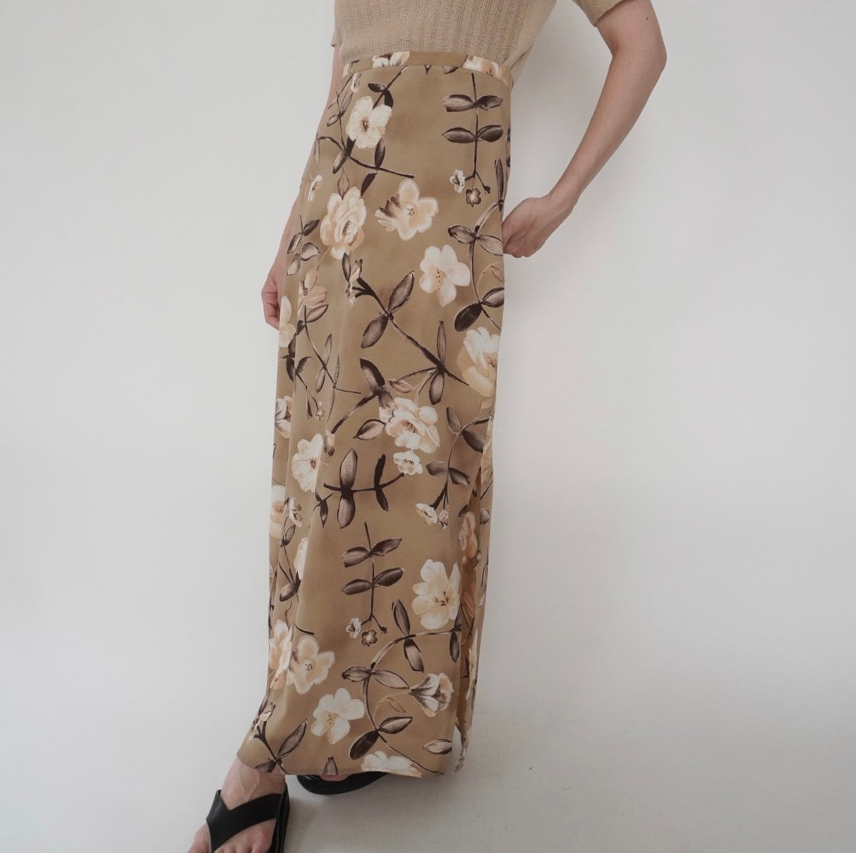 90s Floral Print Skirt Made in USA