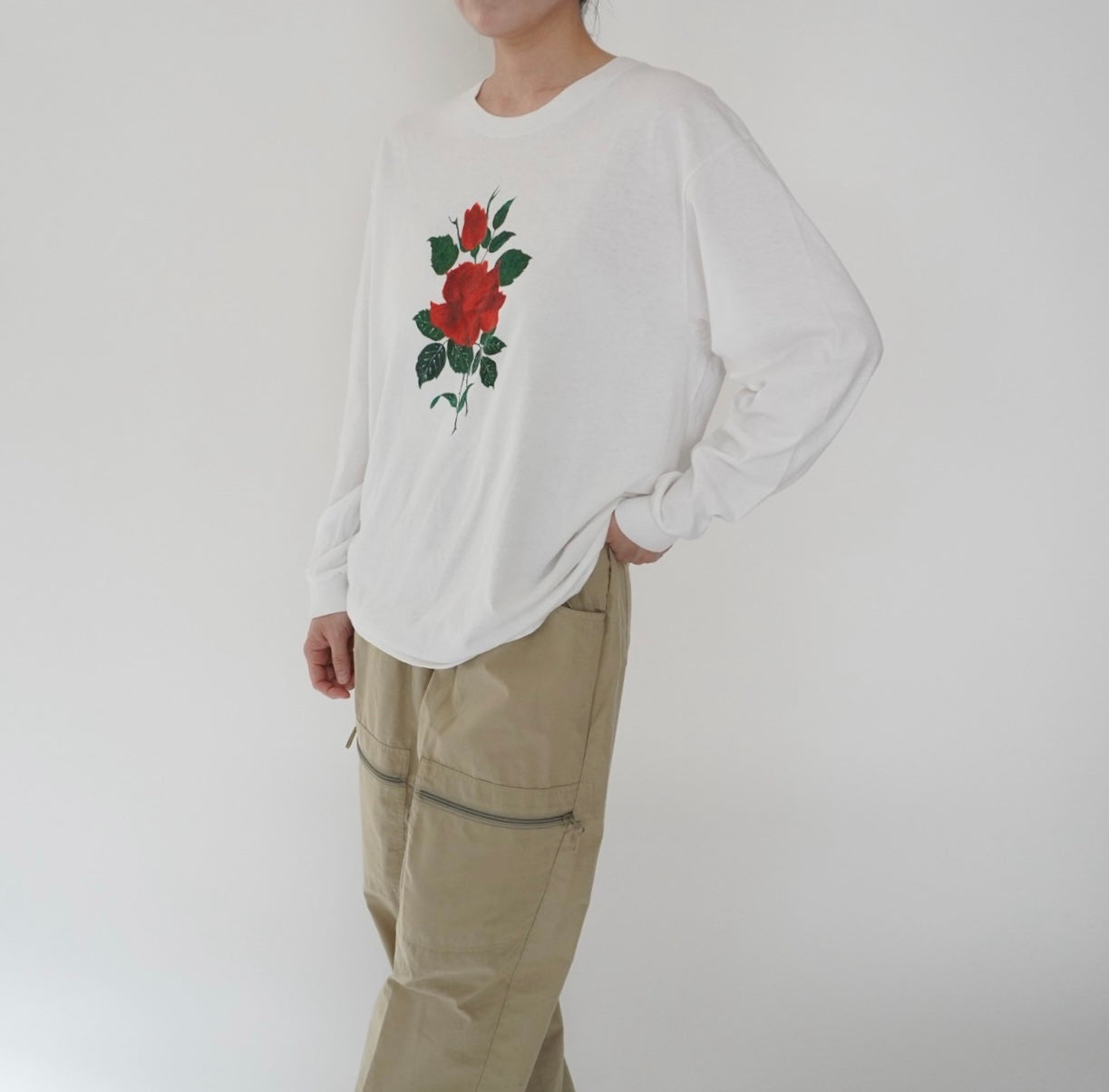 90s Printed Long T-shirt Made in USA