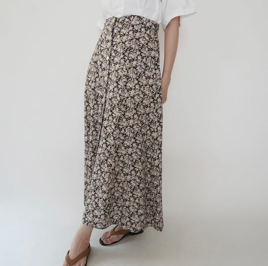90s Floral Print Skirt Made in USA